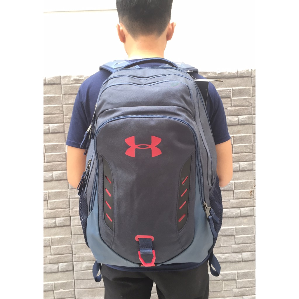 Balo Under Armour Storm Recruit 2.0 Laser màu xanh đen logo đỏ