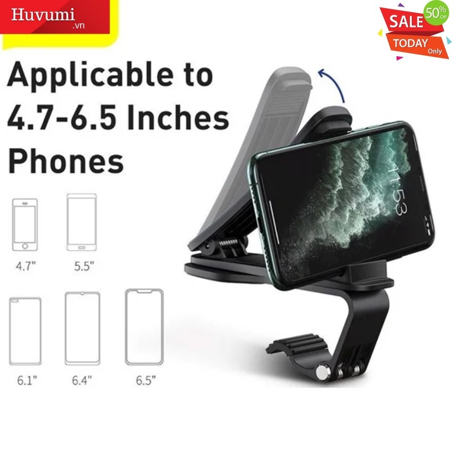 [Chính Hãng  - Sẵn] Đế giữ điện thoại dạng kẹp ngang trên xe ô tô Baseus Big Mouth Pro Car Mount_LV373-V2-New 100%