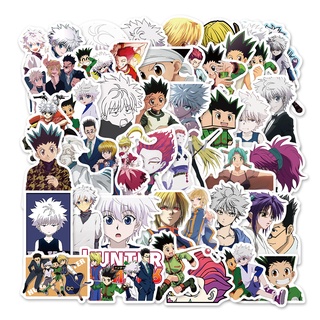 Set 10/25/50 miếng dán trang trí PVC chống nước hình Anime HUNTER X HUNTER