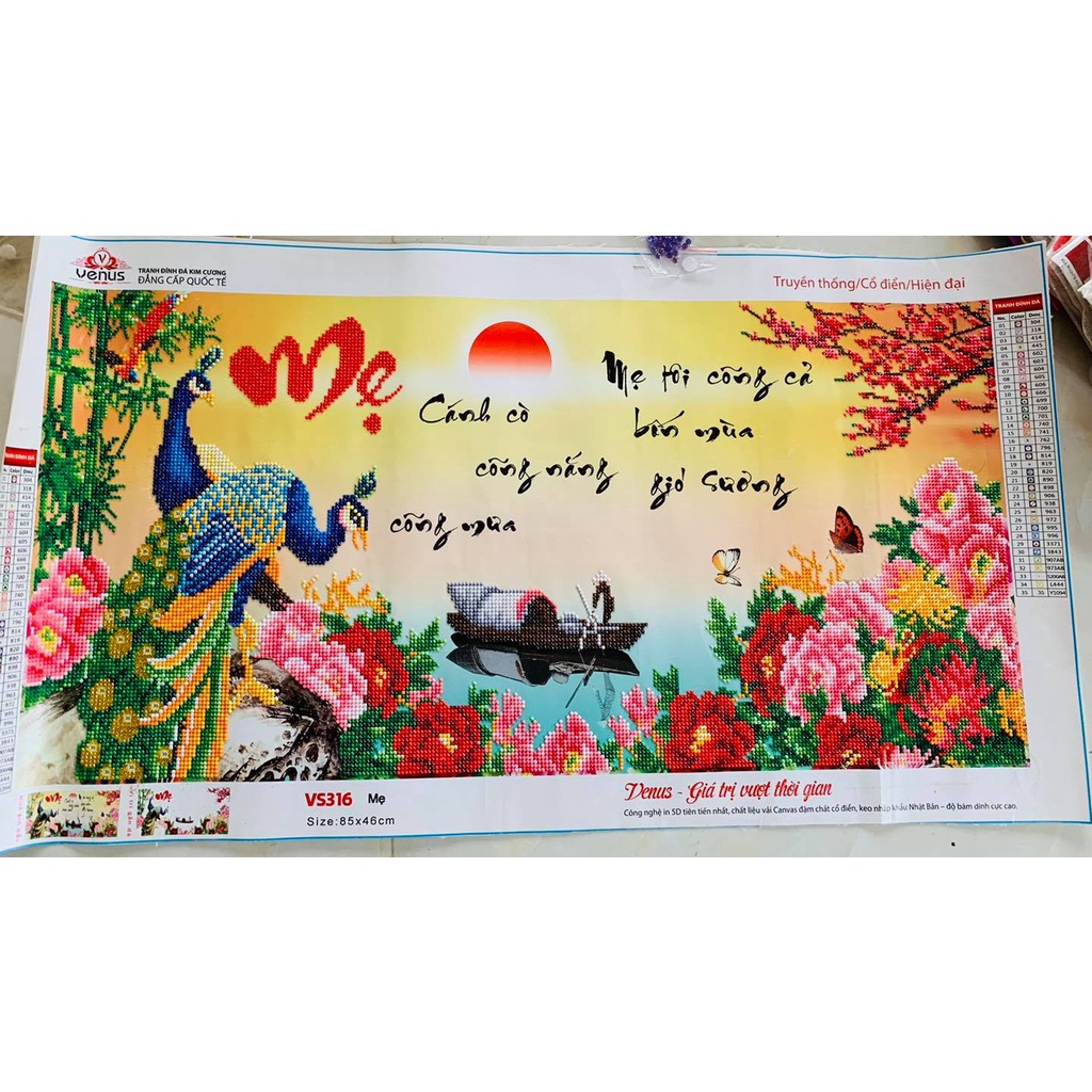Tranh đính đá Chữ Mẹ VS259, VS155,VS316 - chưa đính đá