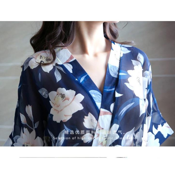 Áo Choàng Ngủ Hoa Xanh Cao Cấp - Konni39 Sơn Hòa - 1900886806