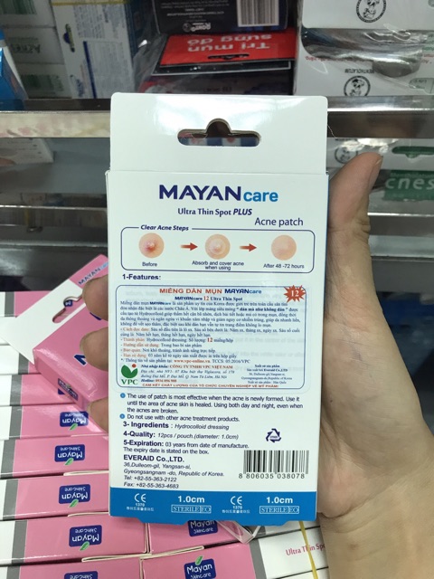 Miếng Dán Ngăn Ngừa Mụn Mayan care – 12 miếng