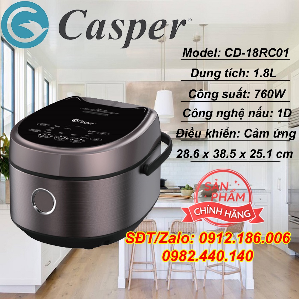 Nồi cơm điện tử 1.8 lít Casper CD-18RC01