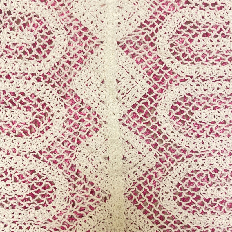 Xiangbao Áo Ghi Lê Không Tay Dệt Kim Khoét Rỗng Cài Nút Họa Tiết Hình Học Vintage Mùa Hè Cho