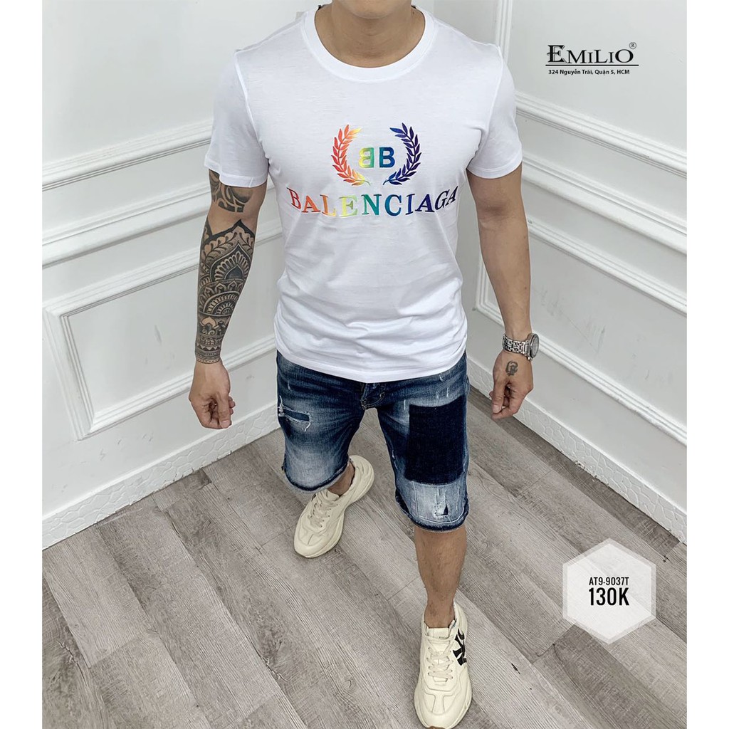 Áo thêu phản quang, 2 màu trắng đen