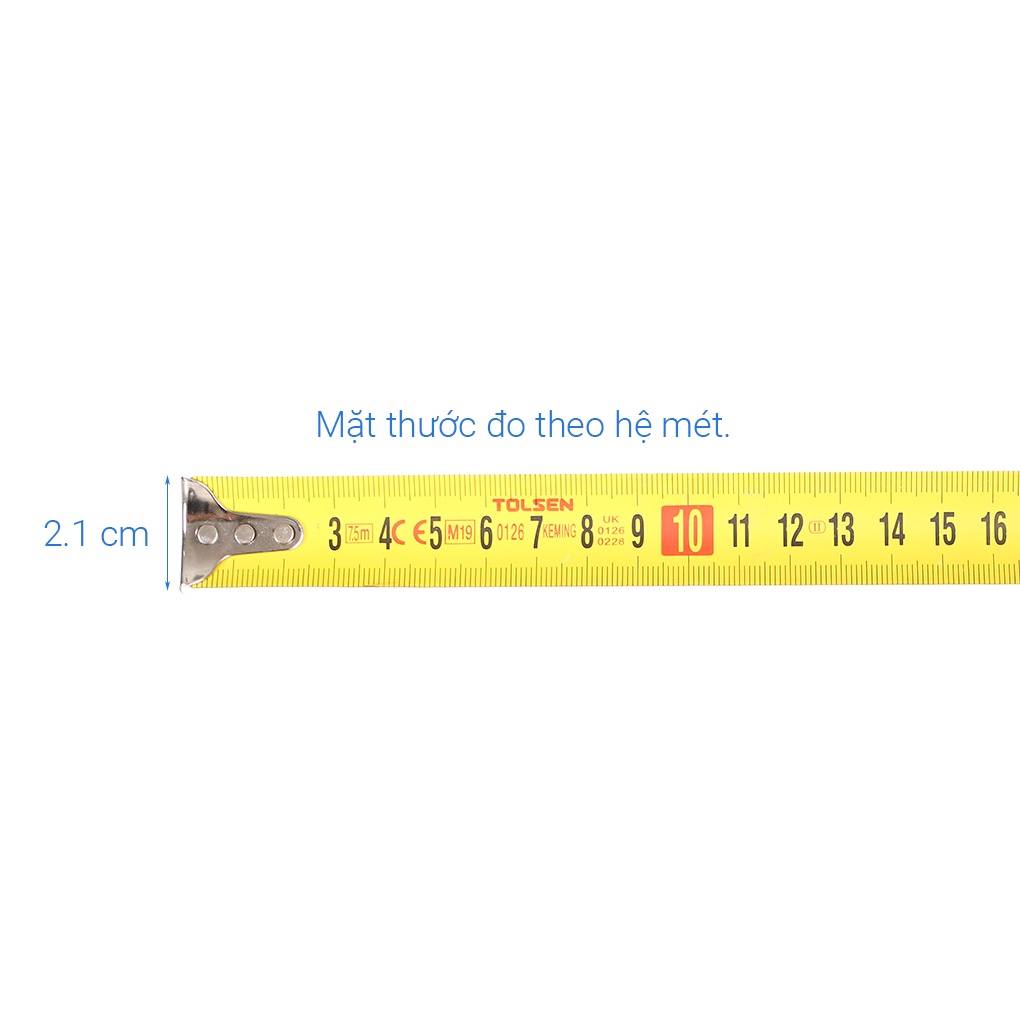 Thước Cuộn dây thép Tolsen 35012 7.5m