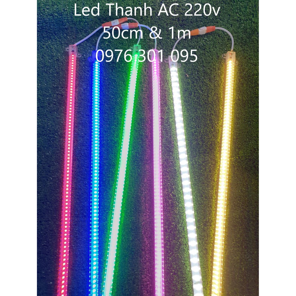 Đèn Led Thanh Nguồn AC 220V dài 30cm - 50 cm và 1 met