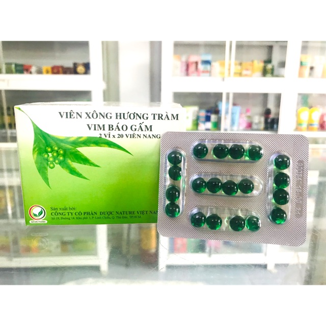 Viên xông hương tràm  sổ mũi viêm xoang hộp 2 vỉ