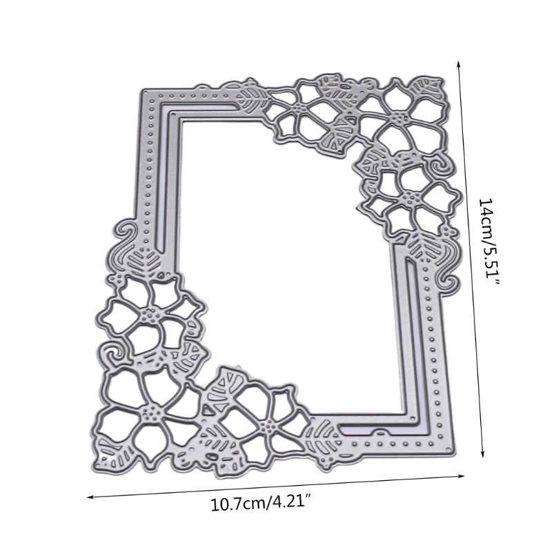 QQ Khuôn Cắt Giấy Kim Loại Hình Khung Ảnh Hoa Xinh Xắn