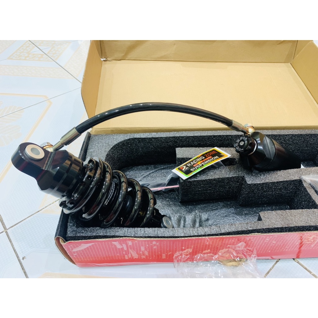 Phuộc Zone raccing bình dầu đen ty vàng nhún nhảy bao phê gắn exciter 135 150