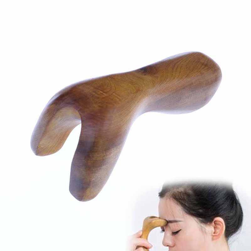 1Pcs Fragrant Wood Facial Nose Gua Sha Tool Body Acupoint Massage Hand Roller SPA Massage Health Stick Tool