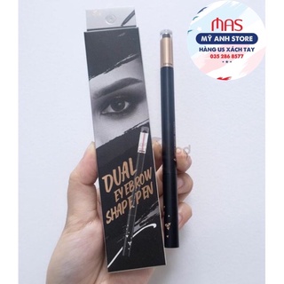 Chì Kẻ Mày Định Hình Đa Năng Vacosi Natural Studio Dual Eyebrow Shape Pen 5ml ( xám đậm)