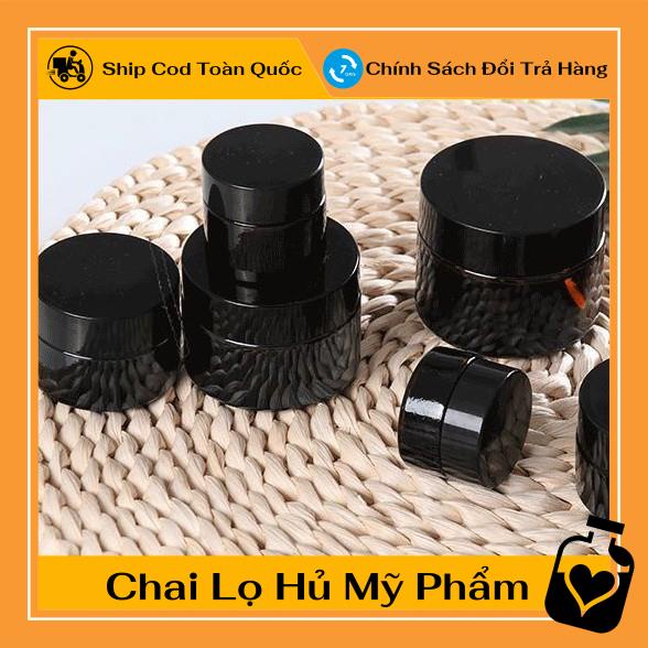 Hủ Đựng Kem ❤ TOP GIÁ RẺ ❤ [15g/20g/30g/50g/100g] Hũ Chiết Kem Thủy Tinh Nâu chiết mỹ phẩm , phụ kiện du lịch