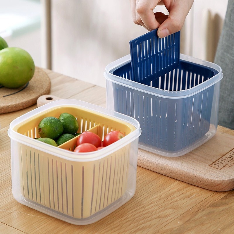 Hộp đựng thực phẩm rau củ quả có nắp đậy kín tiện dụng cho nhà bếp
