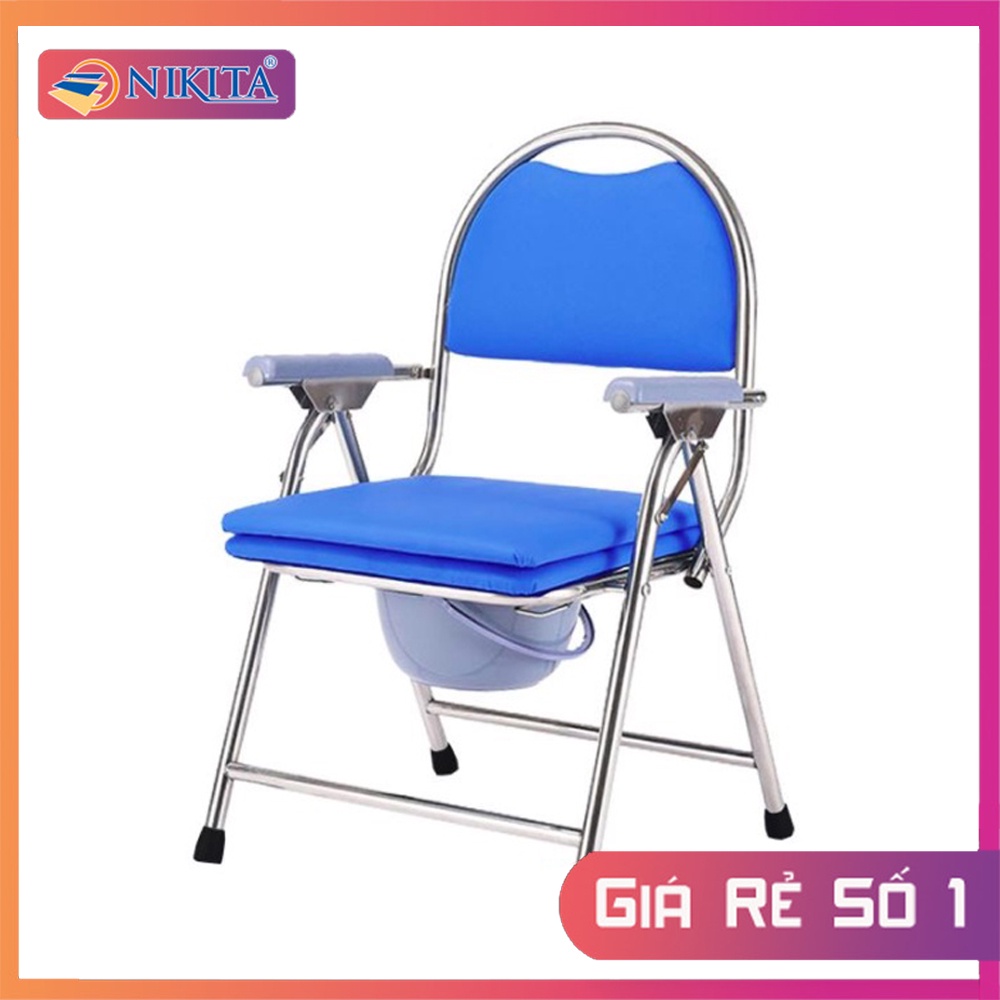 Ghế bô cho người già, bô vệ sinh cho bé, 2022 - Chính hãng NIKITA - Mẫu tải trọng 200KG