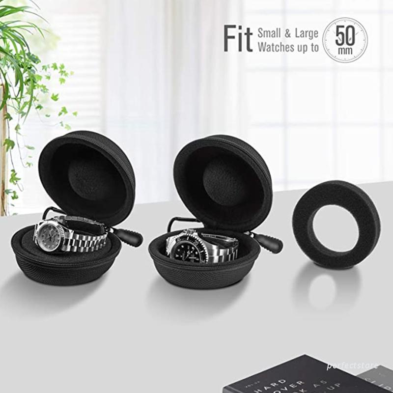 Hộp Đựng Đồng Hồ Mang Đi Du Lịch Có Khóa Kéo + Móc Carabiner
