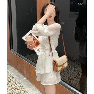 SET ÁO NÚT BỌC CỔ V QUẦN SHORT (KÈM VIDEO HÌNH THẬT)