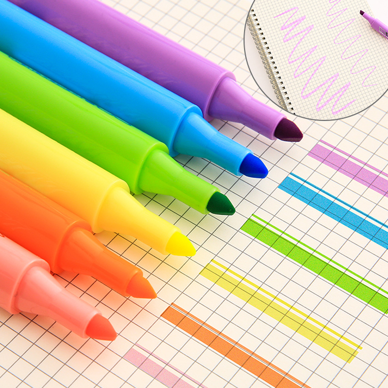 Bút dạ quang nhiều màu sắc phong cách Hàn Quốc