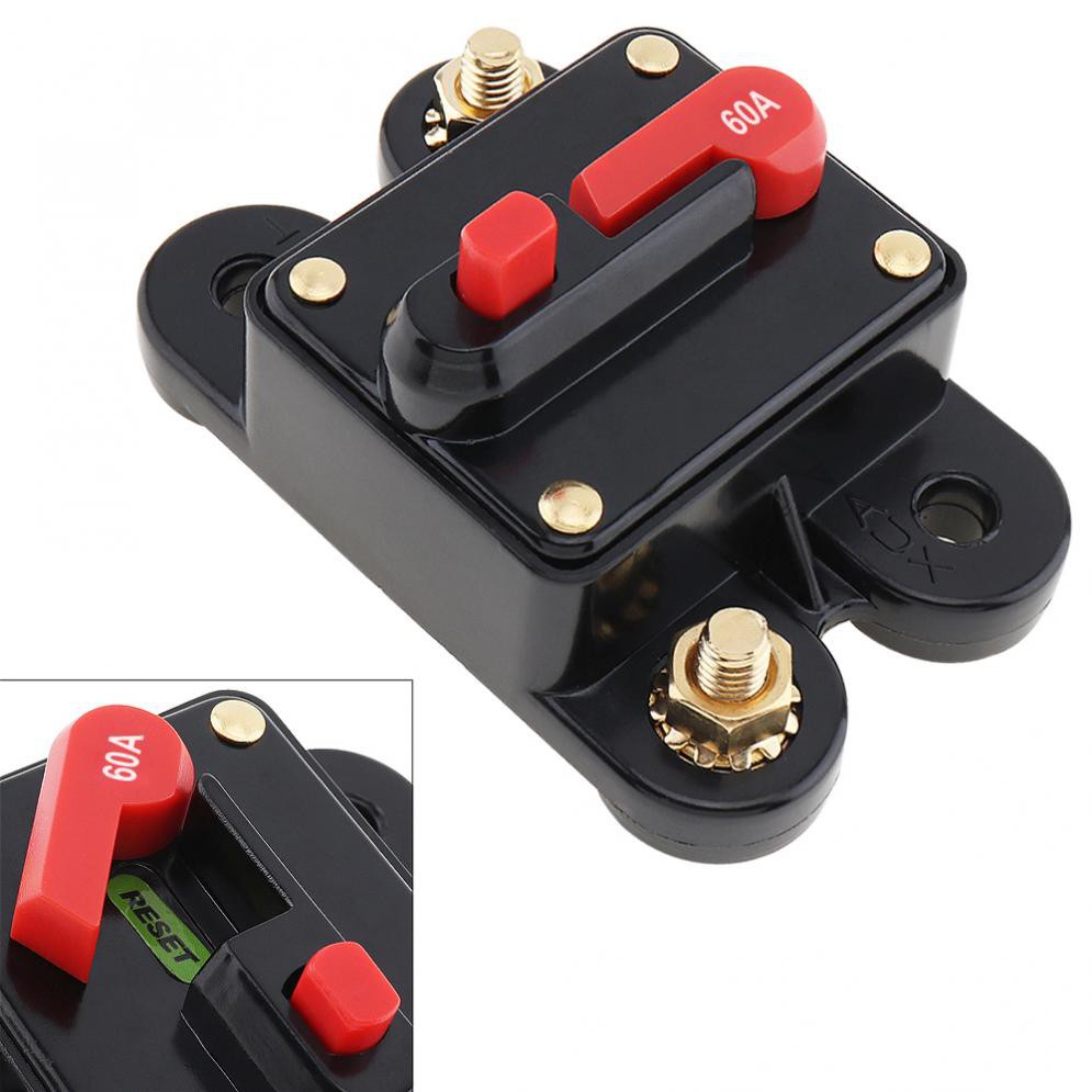 Hộp Cầu Chì Ngắt Mạch Khuếch Đại Âm Thanh 60A Dc 12V Cho Xe Hơi