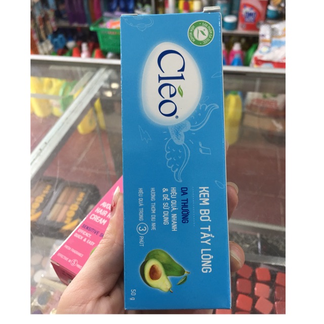 Kem Tẩy Lông Cho Da Thường Cleo Avocado Hair Removal Cream Normal Skin (50g)
