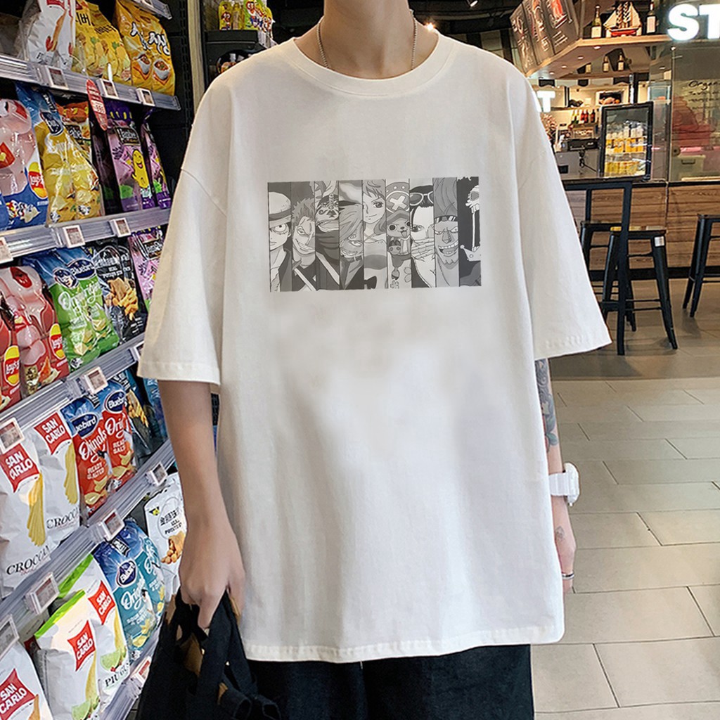 Áo thun, áo phông tay lỡ form rộng oversize anime hoạt hình ONEPIECE LUFFY M494 DH top10shop | BigBuy360 - bigbuy360.vn