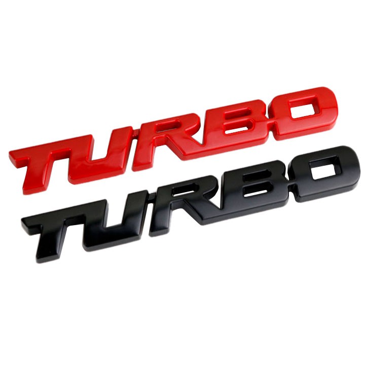 Tem Logo Nổi TURBO Dán Trang Trí Xe TB02