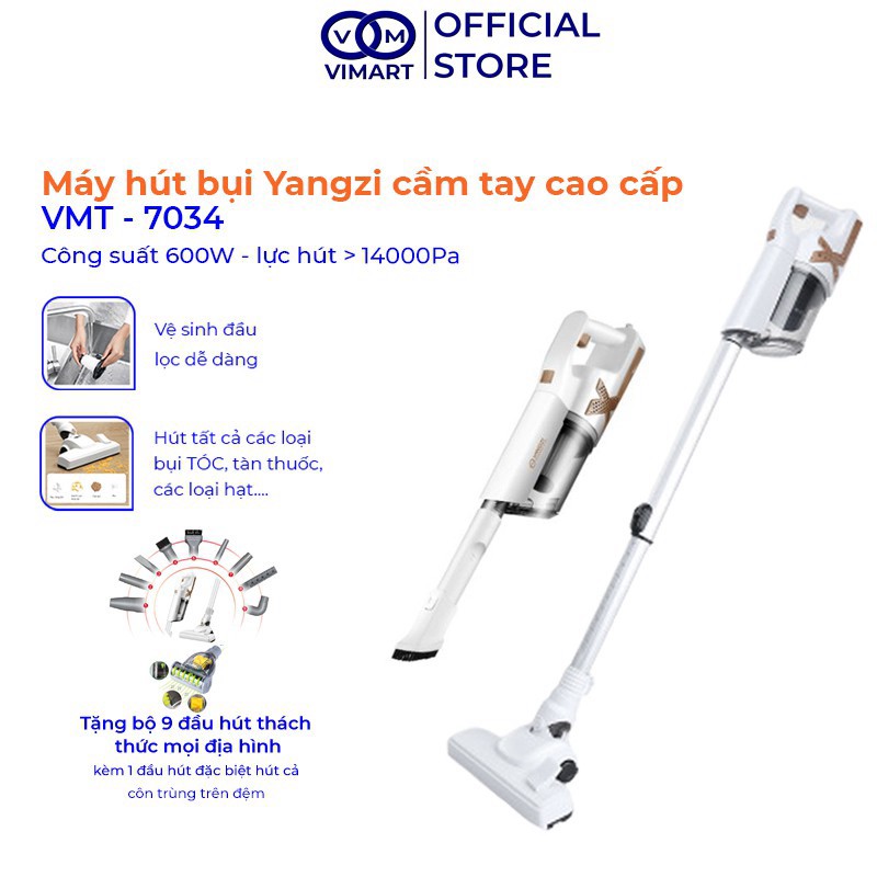 Máy hút bụi gia đình Yangzi [Sẵn Hàng] nhập khẩu chính hãng bảo hàng 12 tháng, lực hút mạnh 14000Pa_vimart | BigBuy360 - bigbuy360.vn