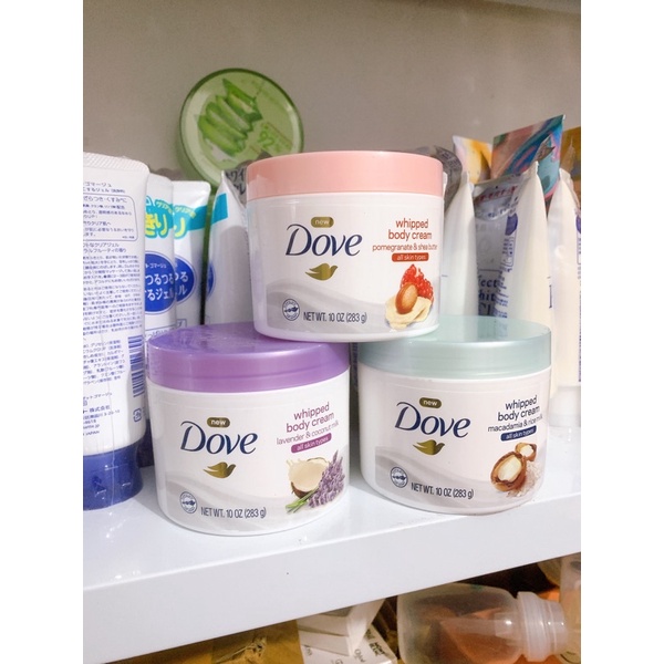 Kem dưỡng ẩm cơ thể Dove Whipped Lavender and Coconut Milk Body Cream 283g (Mỹ)