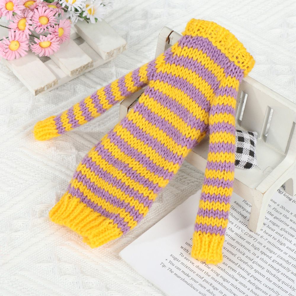 Đầm len nhiều màu sắc mini thời trang dành cho búp bê