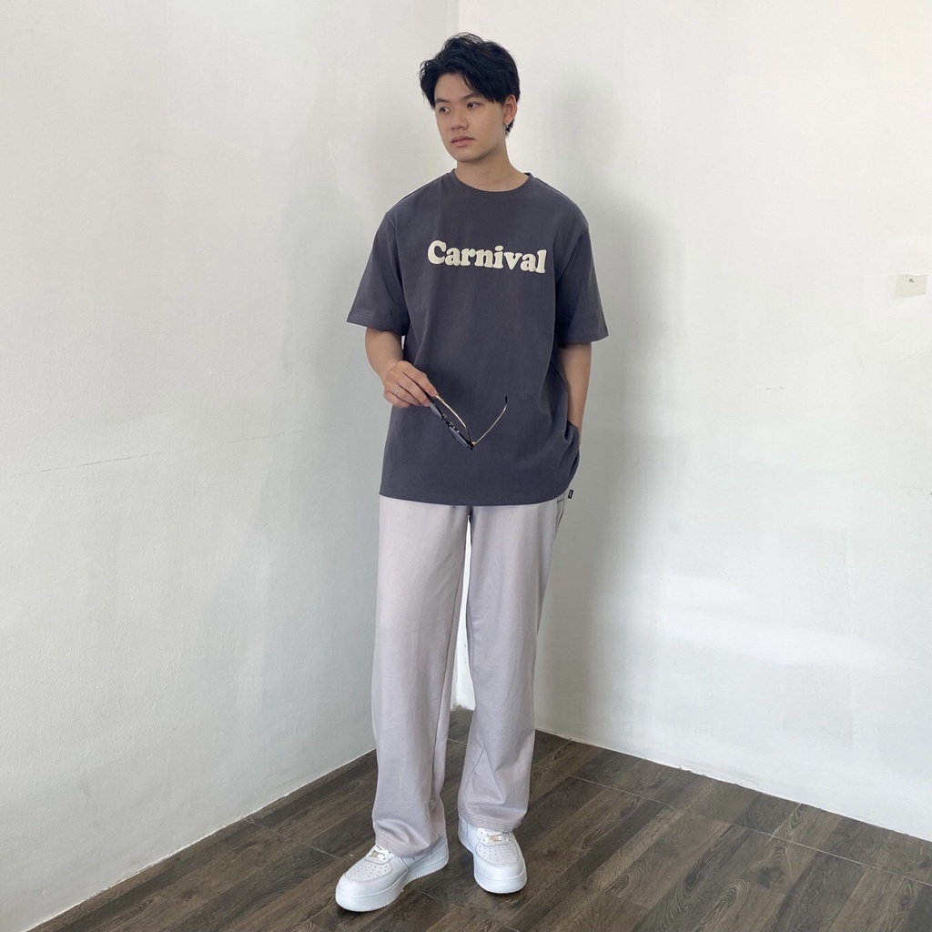 Quần nỉ ống suông logo JAMS nam nữ cao cấp vải chân cua mềm sweatpants 280G