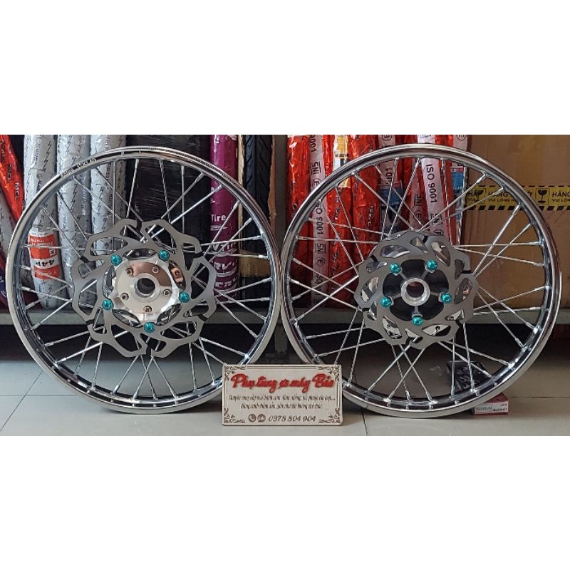 bánh căm exciter 150/155 niềng sắc union. niềng sắc goshi Honda kèm đĩa ốc và k đĩa ốc như hình gắn như zin k cần chế...
