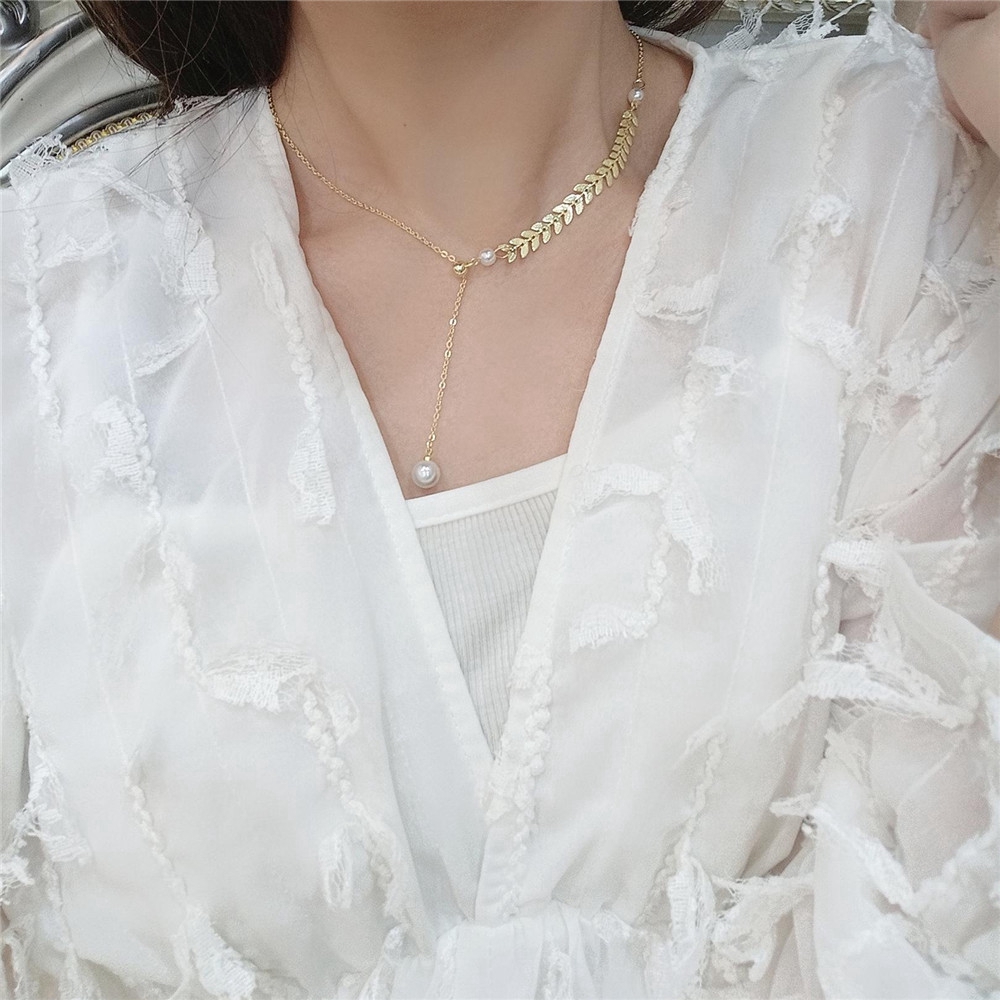 Dây Chuyền Hợp Kim Đính Ngọc Trai Nhân Tạo Xinh Xắn Cho Nữ