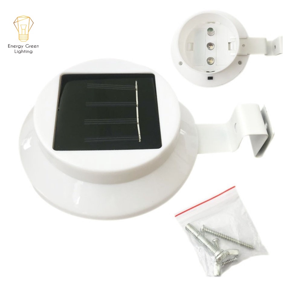 Đèn LED Gắn Tường Năng Lượng Mặt Trời Energy Green Lighting MT-153 - 3 Mắt Led Chiếu Sáng Lối Đi - Chân Cầu Thang