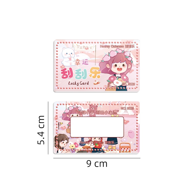 Set 20 Tấm Thẻ Cào Họa Tiết Hoạt Hình Dễ Thương Dành Cho Học Sinh