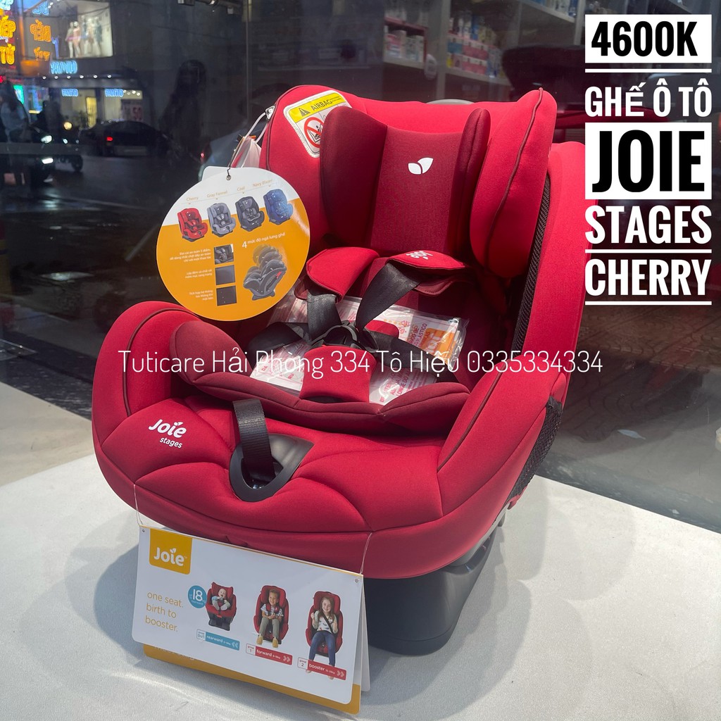 Joie - Ghế ngồi ô tô trẻ em Joie Stages Cherry