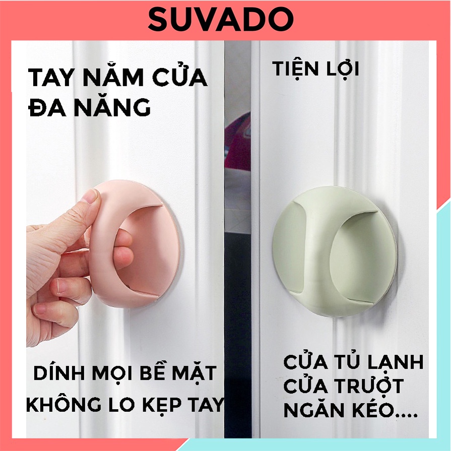 Tay nắm cửa tủ Ngăn Kéo cửa phòng cửa sổ loại dán tiện lợi, Gắn Cửa Kính, Cửa Tủ Lạnh đa năng TNC SUVADO