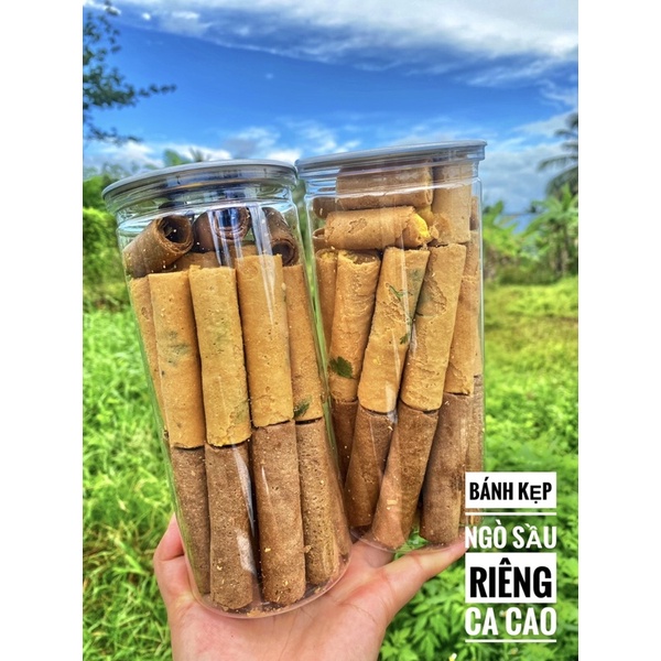 Bánh ống ngò mix nhân sầu riêng - cacao 450gr