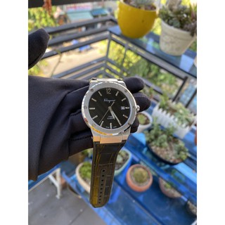 Đồng Hồ Nam Ferragamo F80 Classic Dây Da Cao Su Màu Đen F115 - Size 41mm - Máy pin