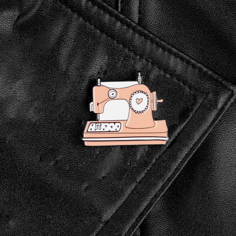 Ghim Cài Áo Hình Máy May Hoạt Hình Dễ Thương Đáng Yêu