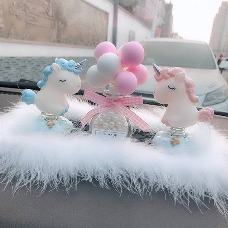 Bộ kỳ lân lò xo nhún nhảy đáng yêu trang trí bảng điều khiển xe hơi