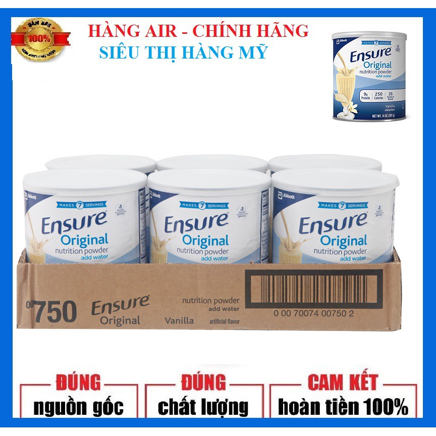 Sữa Ensure Original 397g Nội Địa Mỹ (Hàng air, có bill)