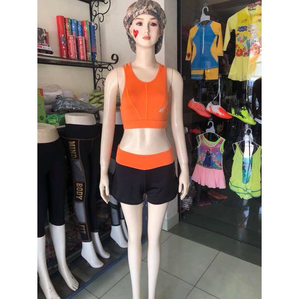 ĐỒ TẬP GYM NỮ - ĐỒ THỂ THAO NỮ (QUẦN SỌT 2 LỚP ÁO BRA)