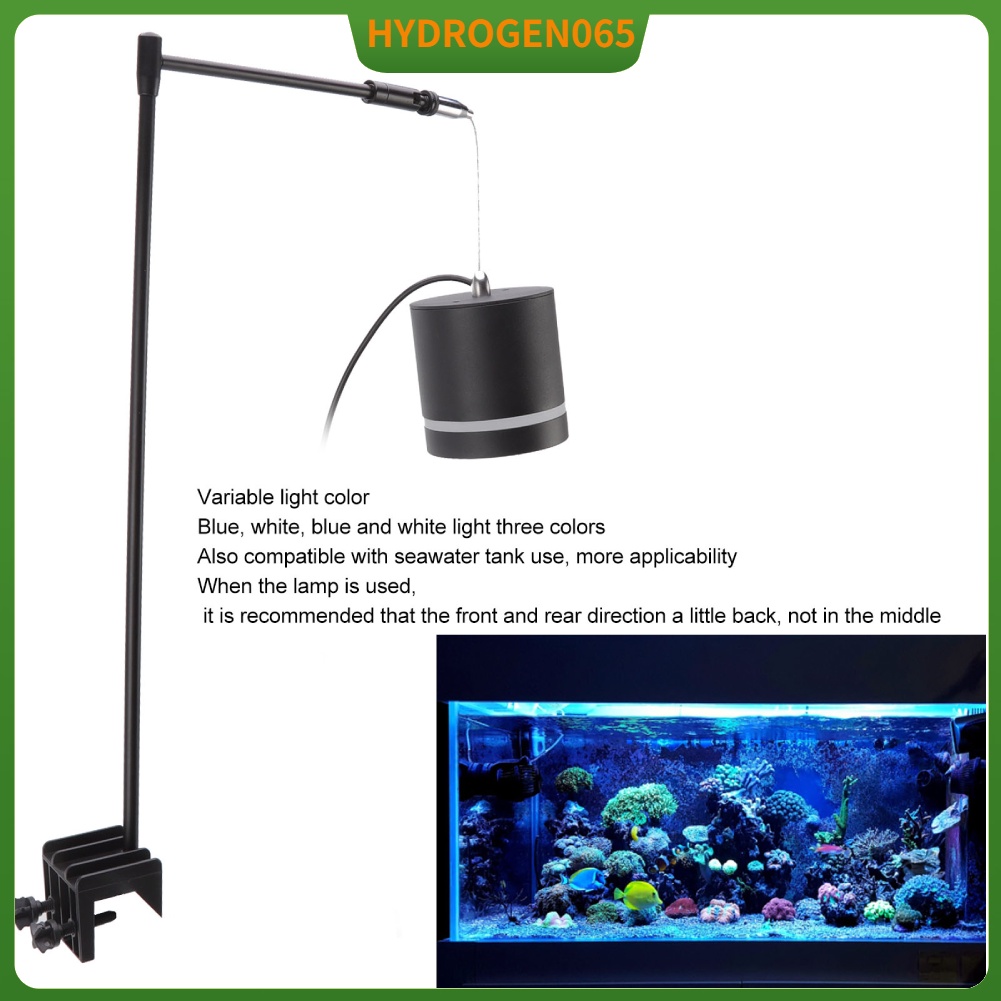 LED Marine Aquarium Ánh sáng đầy đủ Quang phổ COB Màu ánh có thể thay đổi hình trụ nước mặn Đèn bể cá 18W Hydrogen065