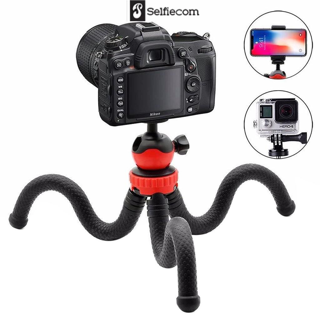 Giá đỡ điện thoại/máy ảnh Selfiecom MT04 dạng tripod 3 chân bạch tuộc uốn dẻo