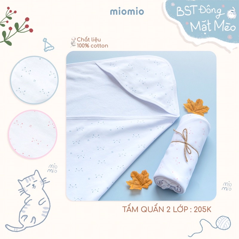 Tấm Quấn 2 Lớp Thu Đông MIOMIO - Cho Bé Trai, Bé Gái - Freesize