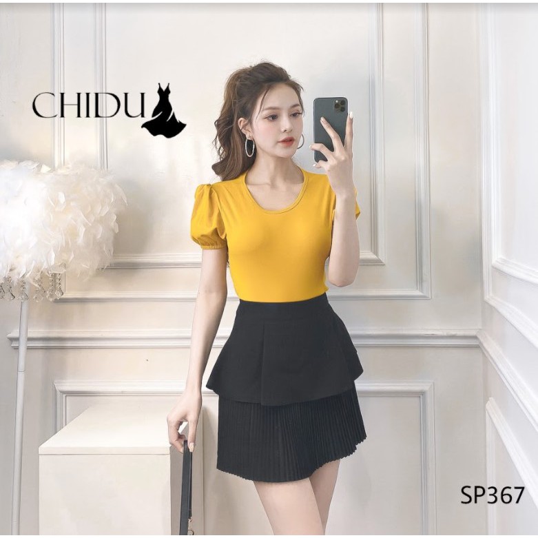 [ Mã WASTAPR giảm 10K đơn 50K] CHIDU Áo phông khoét lưng tay bồng SP367 | BigBuy360 - bigbuy360.vn