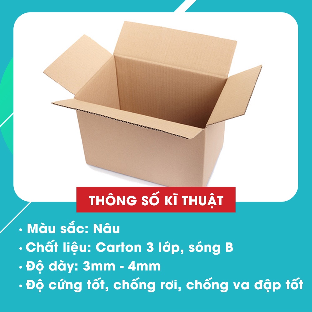 Hộp carton đóng hàng hóa size 30x20x15 - combo 10 hộp, hộp đóng hàng