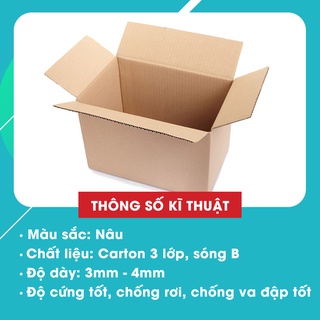 Hộp giấy carton đóng hàng hóa size 10x10x8 - combo 10 hộp, hộp đóng hàng