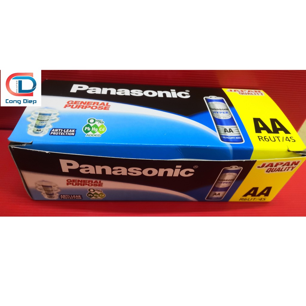 Hộp 60 viên Pin AA Panasonic thông dụng Than Xanh