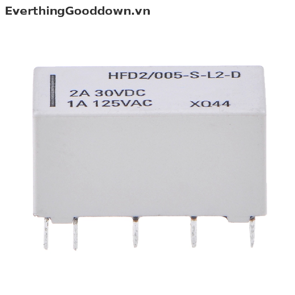 Rơ Le Chốt Khóa Dây Điện 5V DPDT 30VDC 2A 1A 125VAC HFD2 / 005-S-L2-D